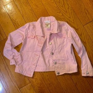Stylish Pink Kids Denim Jacket